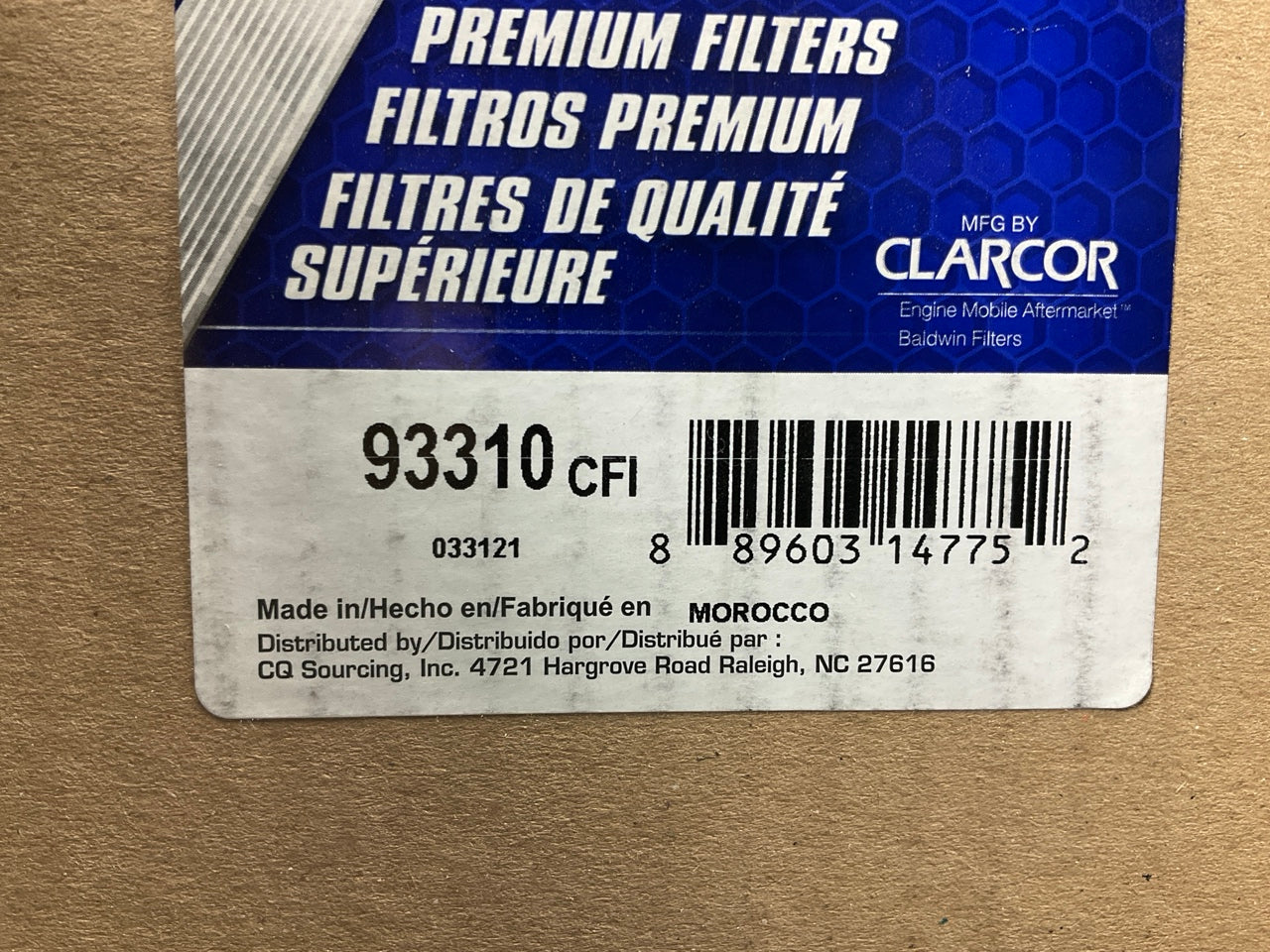 Carquest 93310 Air Filter Replaces PA3852FN; P772553; WA10553; 1931027 AF25348K