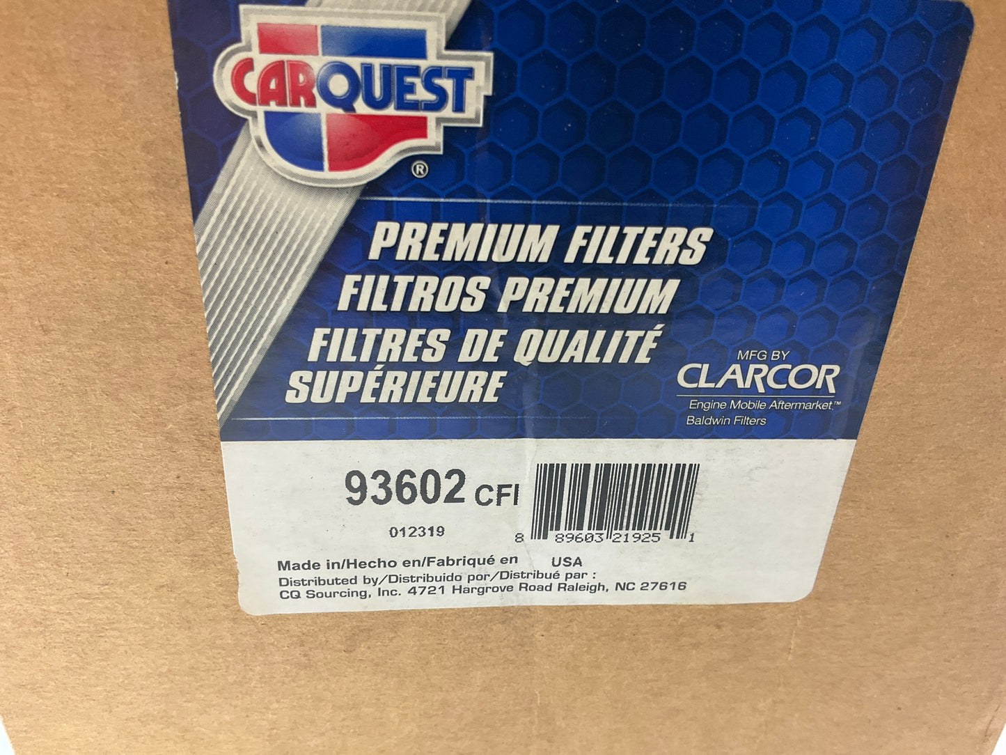 Carquest 93602 Cabin Air Filter - Replaces 87712194, 76303305, WP10281, RS5285