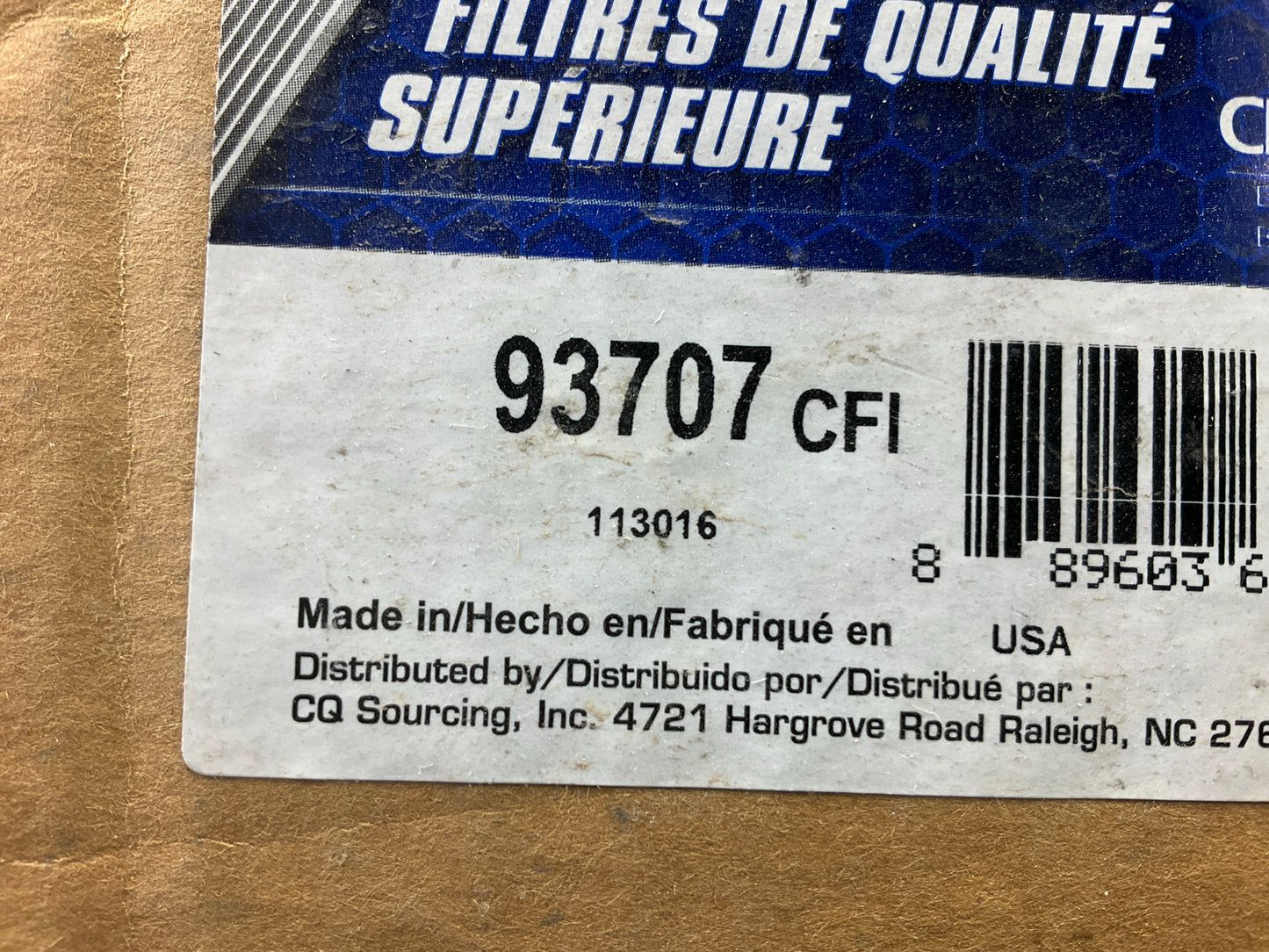 Carquest 93707 Air Filter Replaces 10013633, WA10044, RS30134
