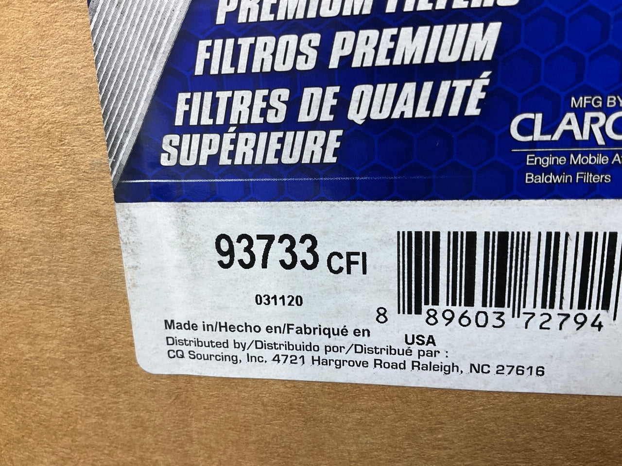 Carquest 93733 Air Filter - Replaces 49392, 4700940, AXE42066, P608116,  RS30159