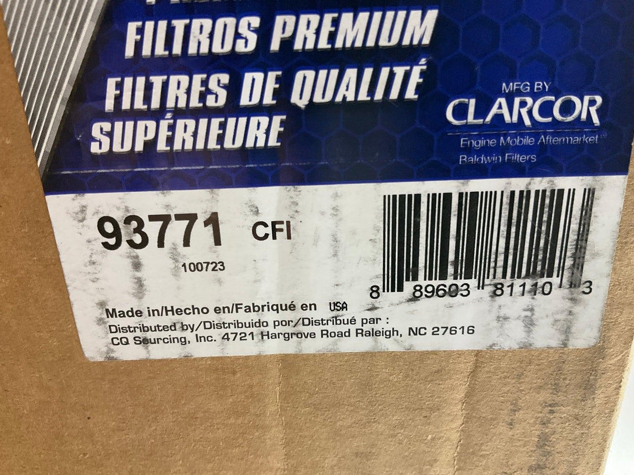 Carquest 93771 Set Of 4 Nylon Screen Air Filter - BA39644, P618922, 9522063, EG2