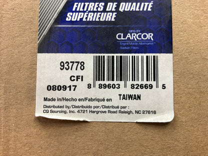 Carquest 93778 Cabin Air Filter Replaces  49083 LAF9092 PA3939 AF55791 P951372