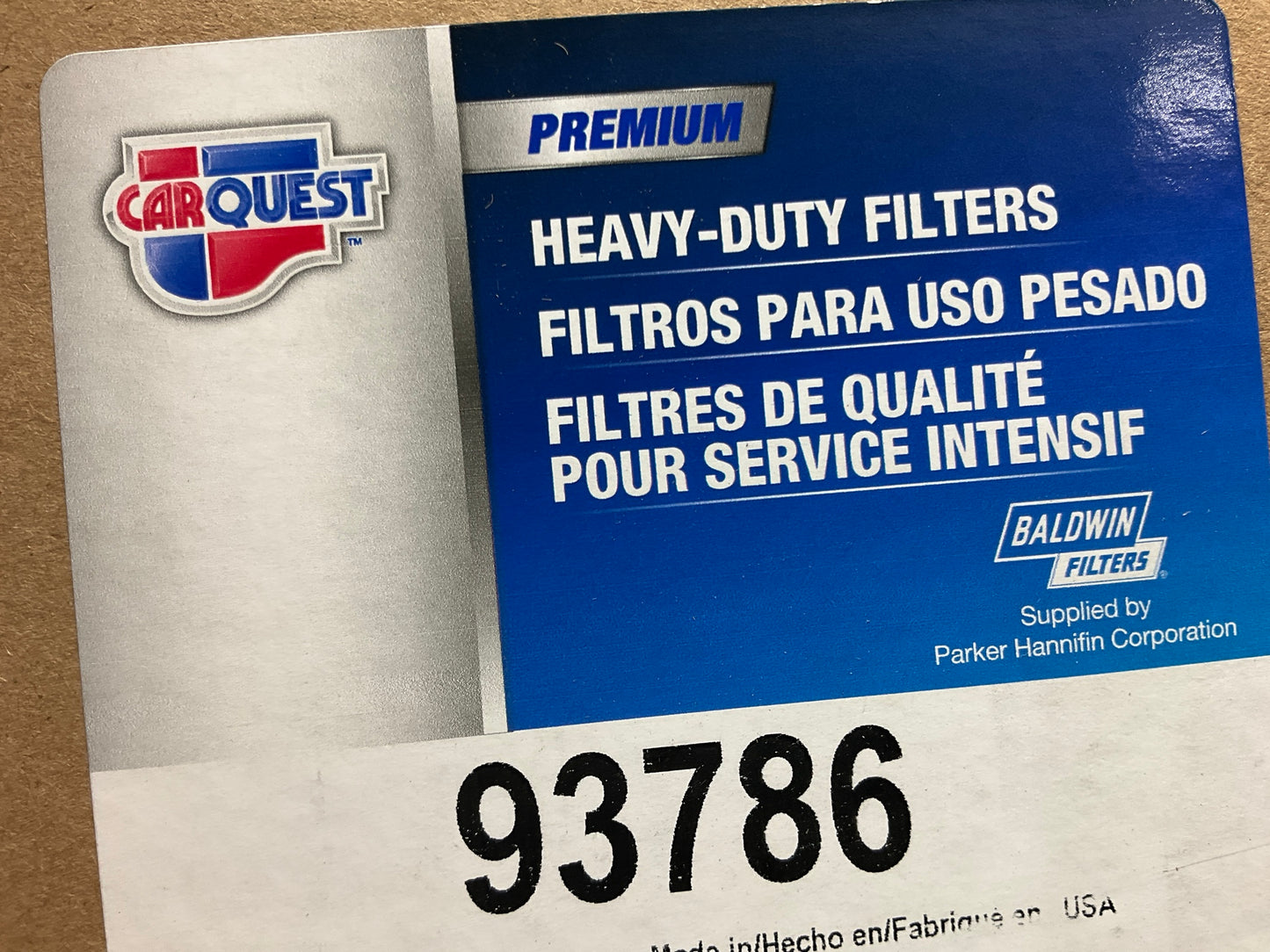 Carquest 93786 Air Filter Replaces WA10804; LAF9104; AF4222; P623400; PA32001