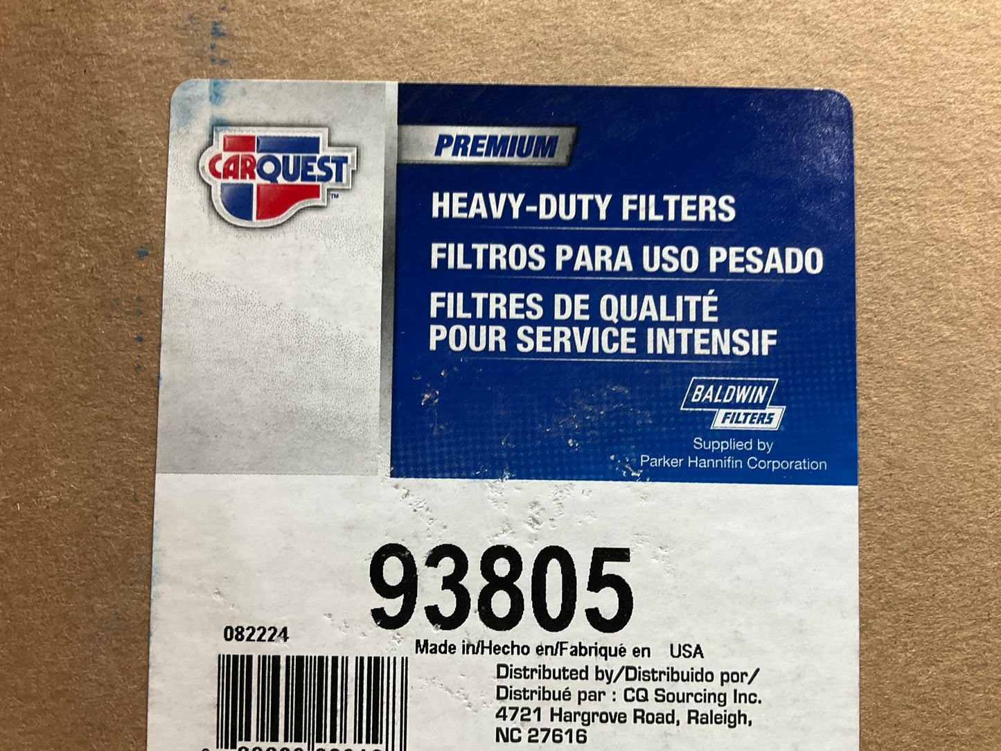 Carquest 93805 Air Filter - Replacement For John Deere DQ59138, RS30212, AF25174