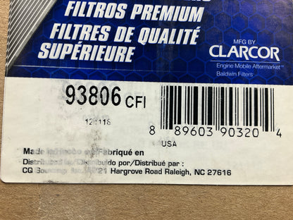 Carquest 93806 Heavy Duty Inner Air Filter For Massey MF2650HD MF2660HD MF2670HD