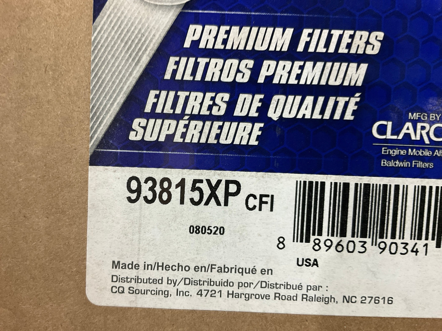 Carquest 93815XP Heavy Duty Air Filter