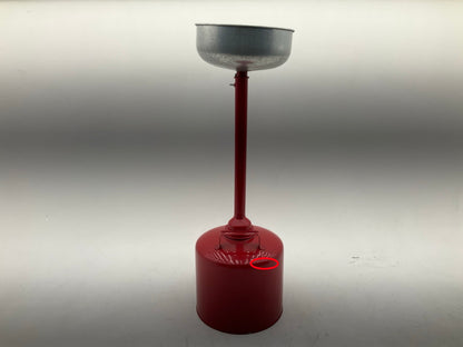 COSMETIC DAMAGE, SEE PHOTOS - 5 Gallon Lift Oil Drain Pan Canister W/ Funnel