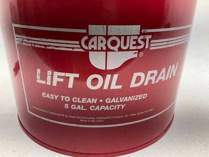 COSMETIC DAMAGE, SEE PHOTOS - 5 Gallon Lift Oil Drain Pan Canister W/ Funnel
