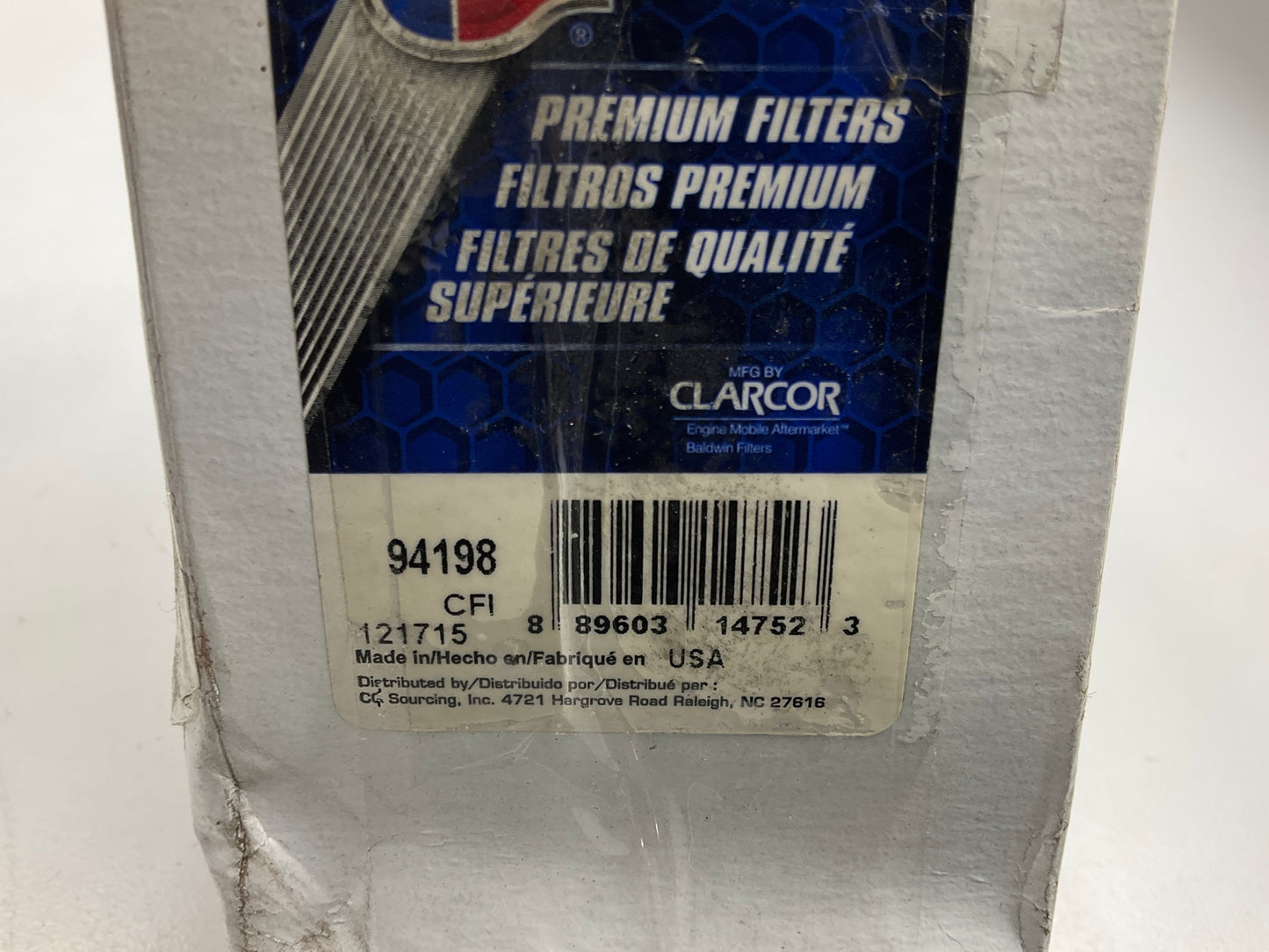 Carquest 94198 Hydraulic Filter Element For John Deere AN207368, F058437