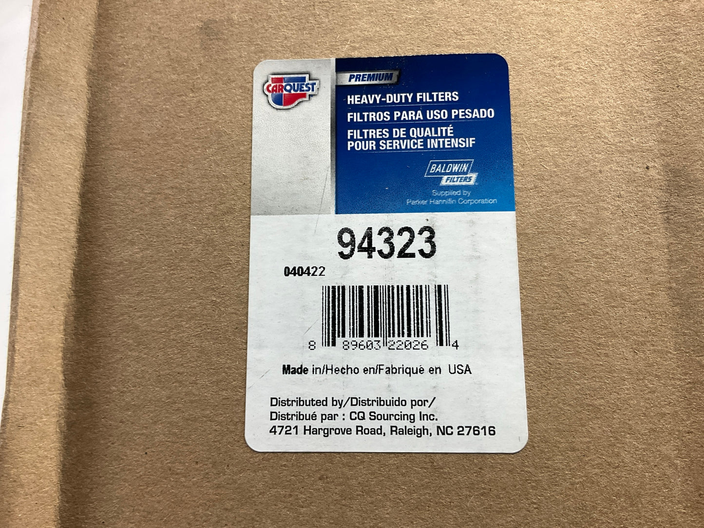 Carquest 94323 Hydraulic Filter - Replaces MF0062663, R320C20P, P550212