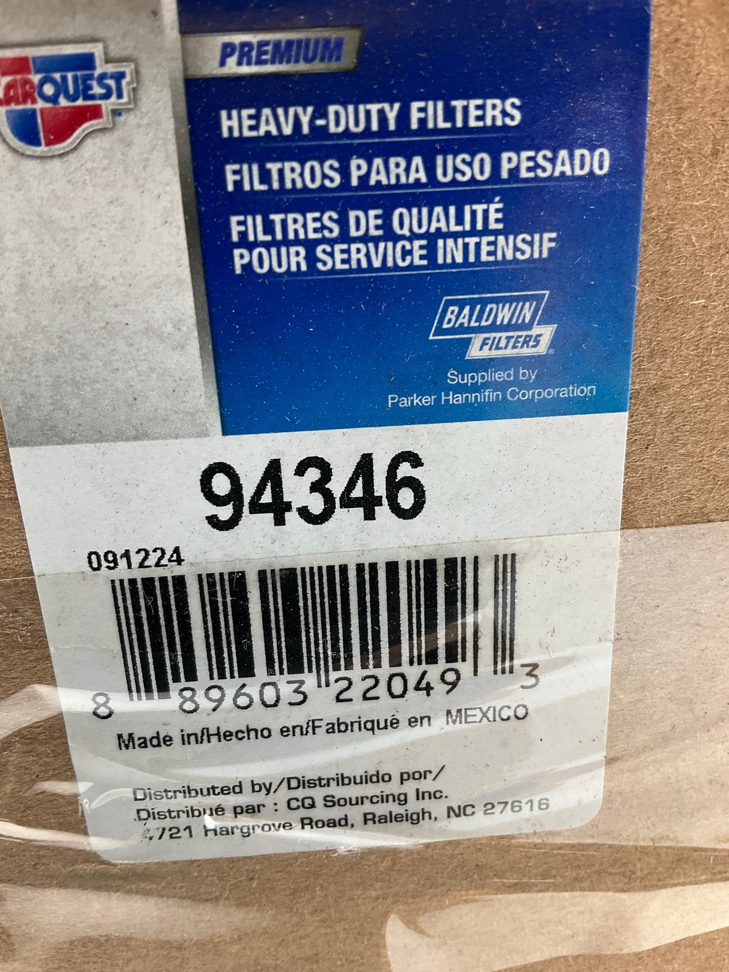 (2) Carquest 94346 Engine Oil Filter For Scania G, P, R