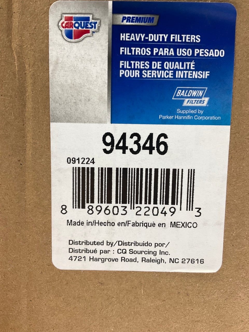 Carquest 94346 Engine Oil Filter For Scania G, P, R