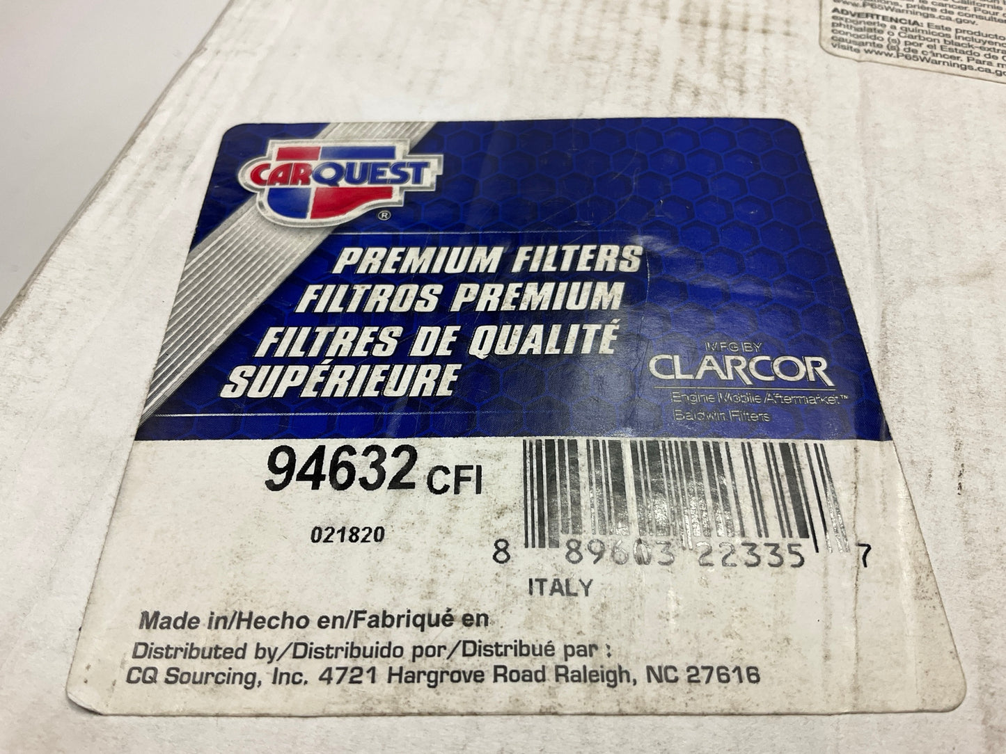 Carquest 94632 Hydraulic Filter Replaces R53D10GV G03343 HC2296FKS14H50 2067414