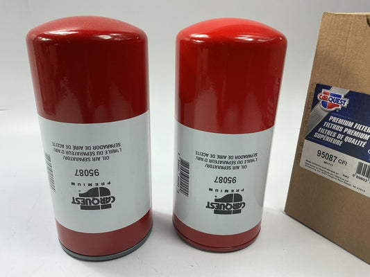 (2) Carquest 95087 Air Oil Separator Filter For Gardner Denver EBBQBA EBBQCA
