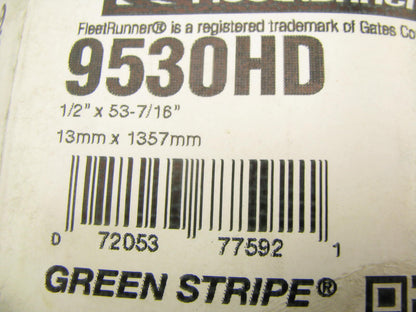 Carquest 9530HD Accessory Drive Belt - 0.53'' X 53.25'' - 36 Degree