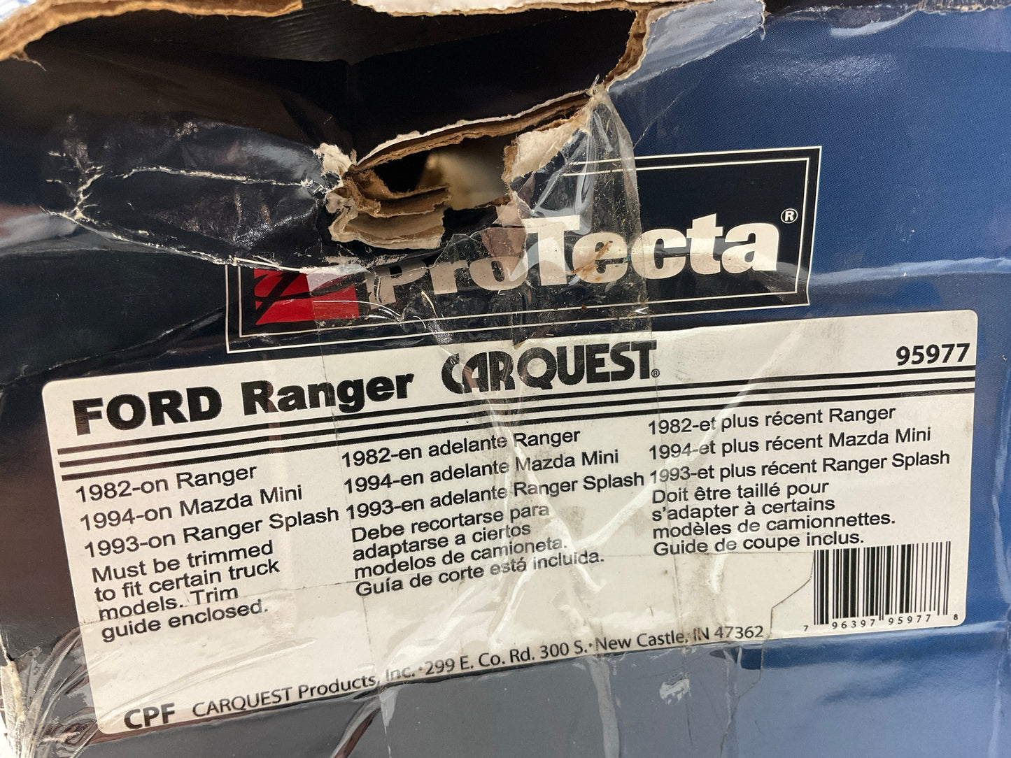 Carquest Protecta Tailgate Rubber Protection Cover - Mazda B-Series, Ford Ranger