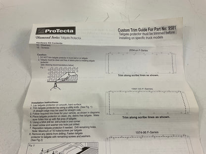 Protecta 95994 Truck Bed Tailgate Rubber Protector 1974-1996 Ford Pickup Trucks