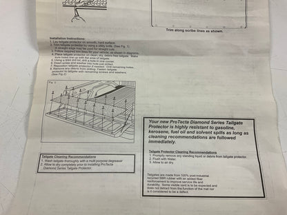 Carquest 95995 Trim To Fit Tailgate Rubber Protector Liner Mat 60-7/8'' X 19-3/4''