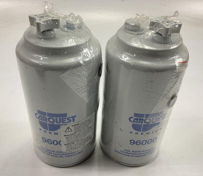 (2) Carquest 96000 Diesel Fuel Water Separator Filter Replace WF10000, BF1289-SP