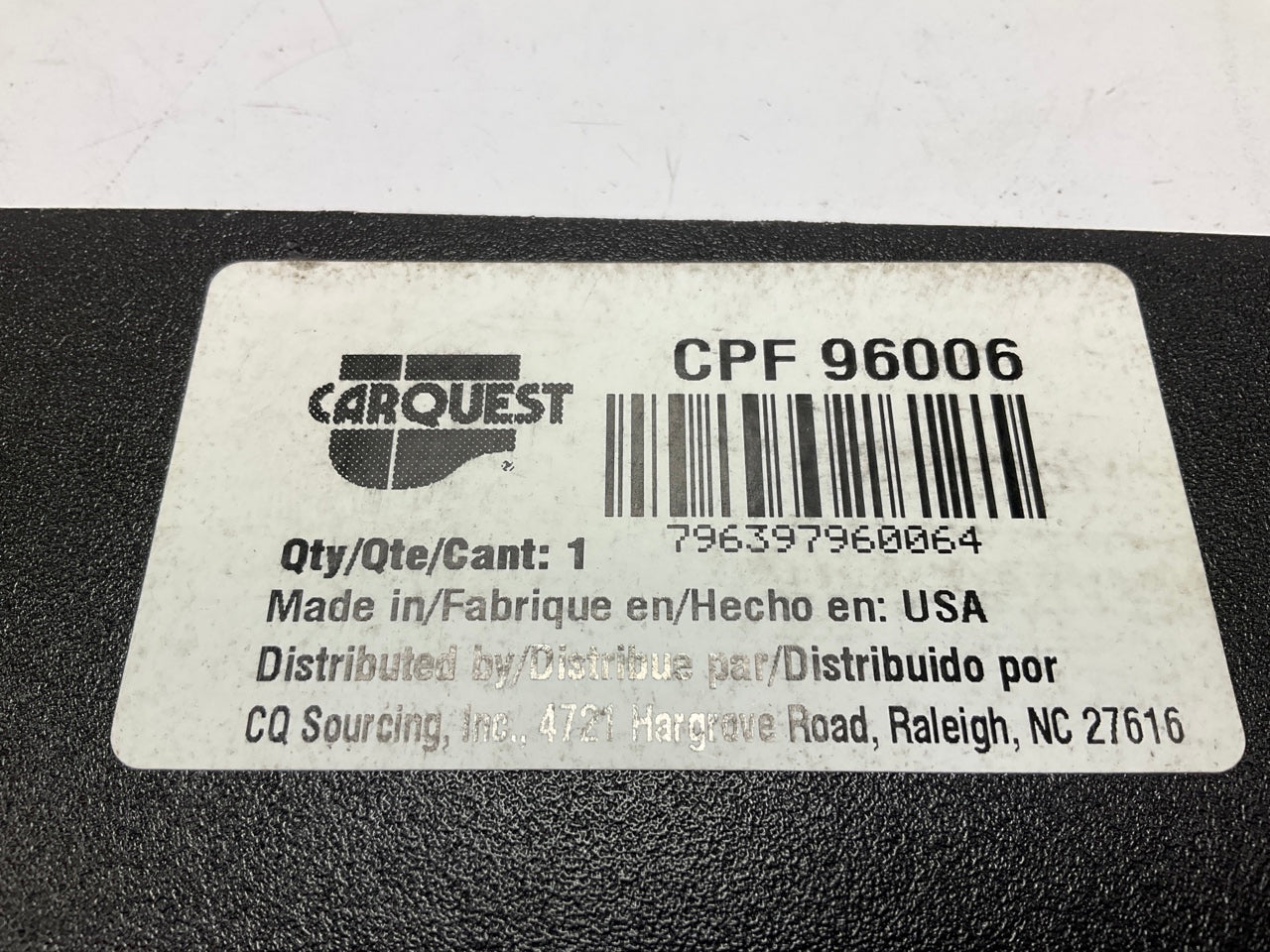 Carquest 96006 Heavy Duty Black Plastic Mud Flap Size 24'' X 24'' X 3/16'' Thick