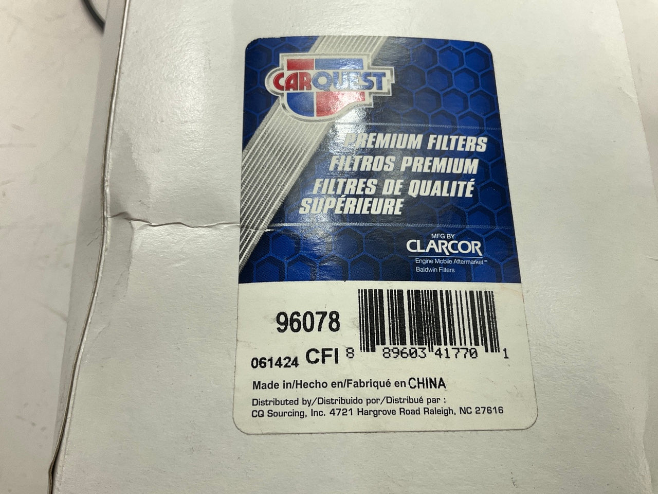 Carquest 96078 Diesel Fuel Water Separator Filter