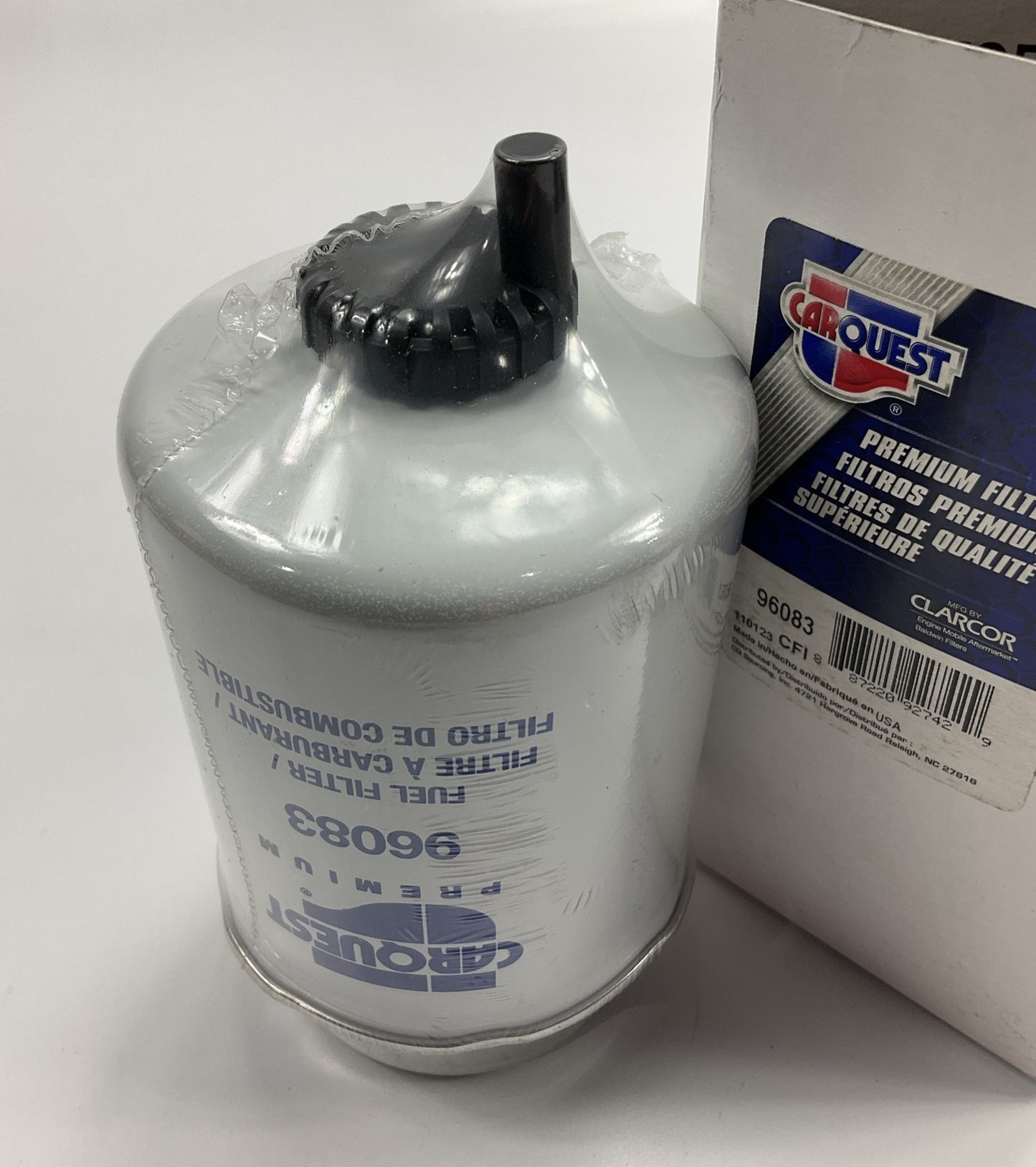 Carquest 96083 Diesel Fuel Water Separator Filter - WF10083, BF9892D, RE544394