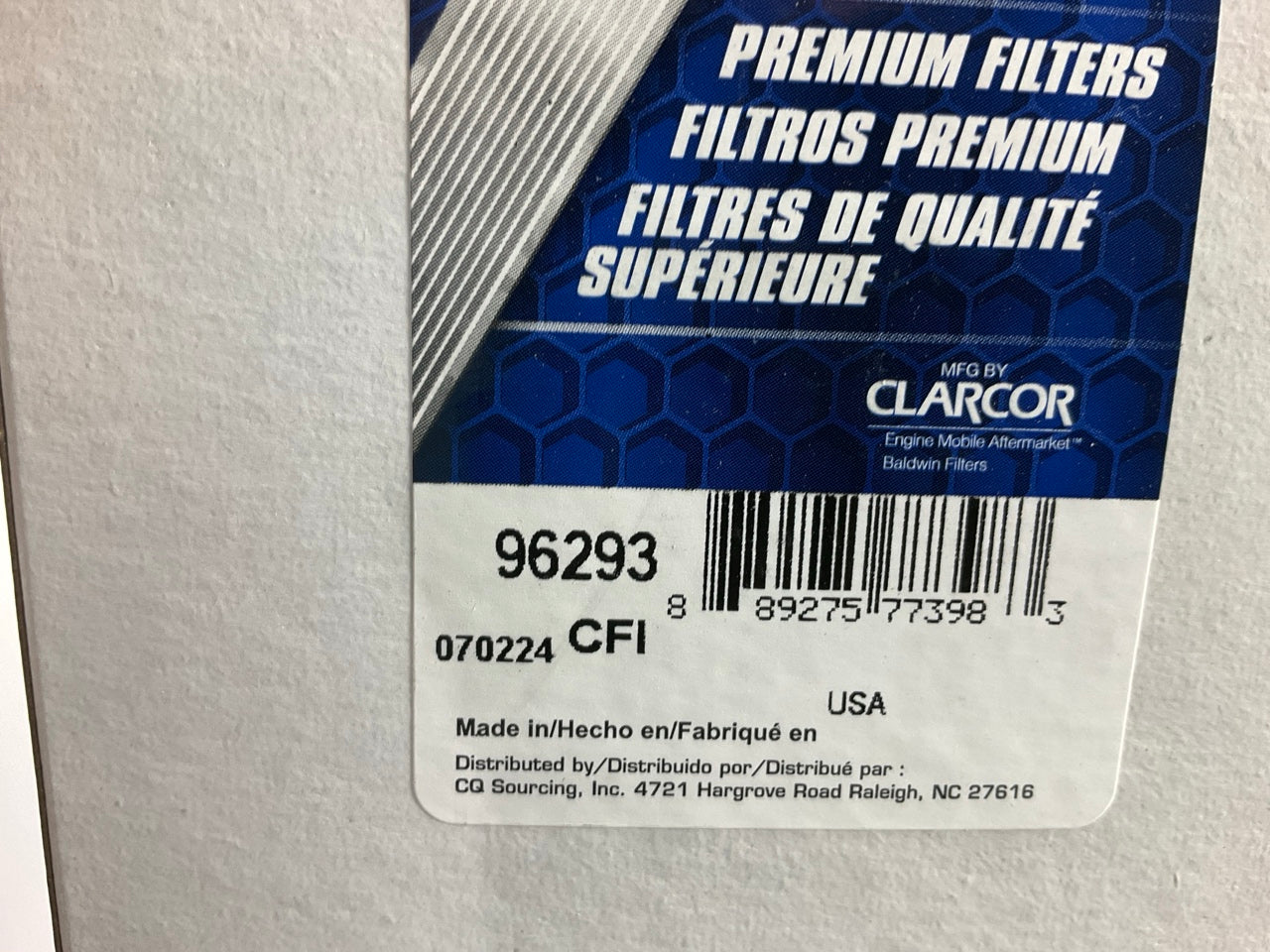 Carquest 96293 Diesel Fuel Water Separator Filter 20450423, FS19551