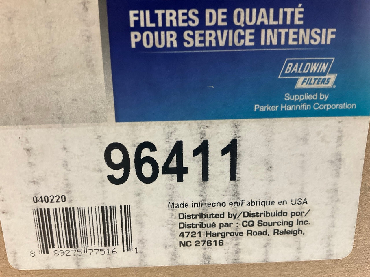 Carquest 96411 Heavy Duty Air Filter Replaces AT201036 46775 PA3668 P820633