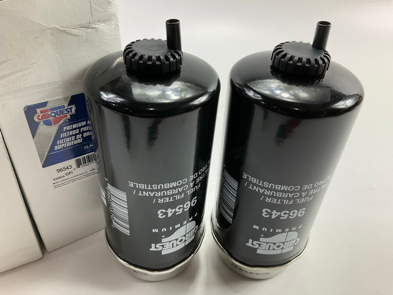 (2) Carquest 96543 Diesel Fuel Water Separator Filter Replaces SF10158, BF9891D