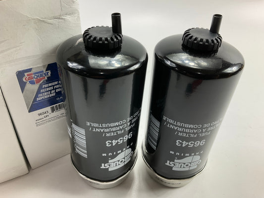(2) Carquest 96543 Diesel Fuel Water Separator Filter Replaces SF10158, BF9891D