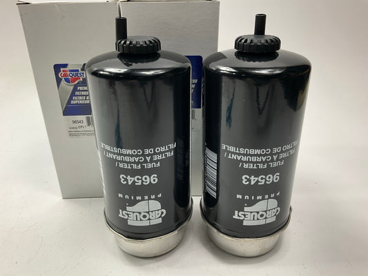 (2) Carquest 96543 Black Diesel Fuel Water Separator Filters SF10158, BF9891D