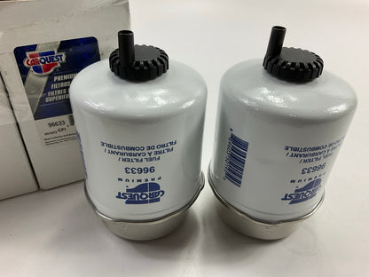 (2) Carquest 96633 Fuel Water Separator Filter For Ingersoll-Rand P160BWIR
