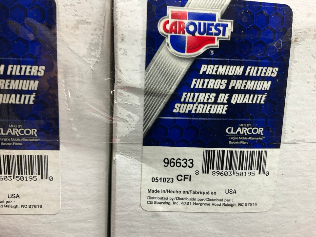 (2) Carquest 96633 Fuel Water Separator Filter - Ingersoll Air Source 185 4IRX3N