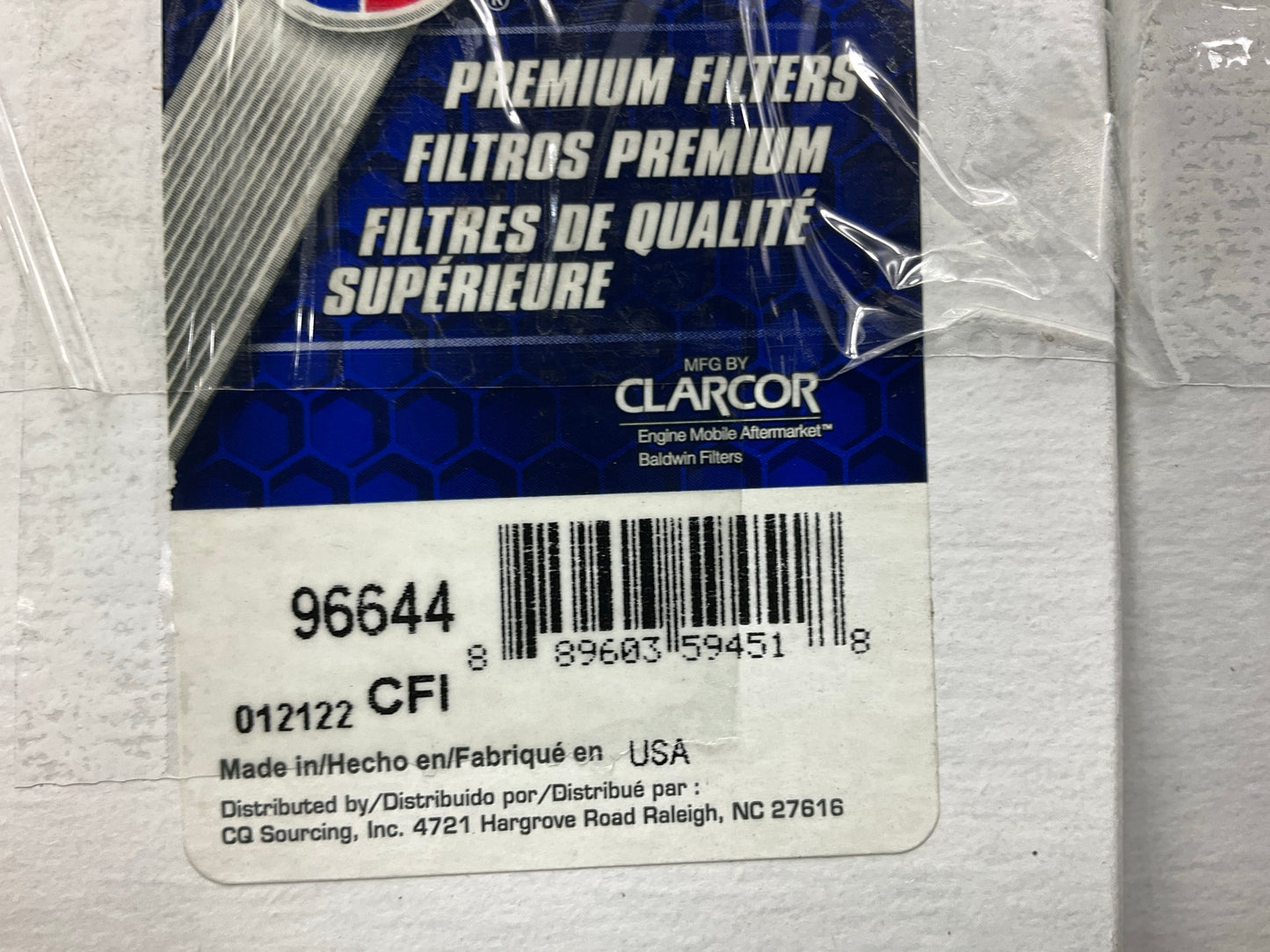 (2) Carquest 96644 Key Style Fuel Filter For John Deere 6105M 6105R 6110M 6115M