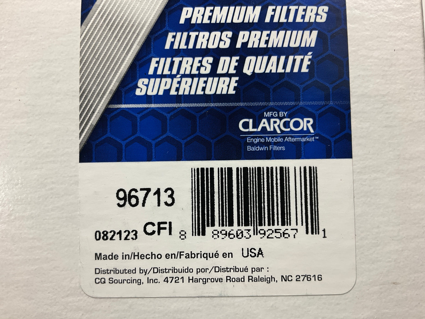 (2) Carquest 96713 Fuel Water Separator Filter - For Gehl Loader 245005, WF10147