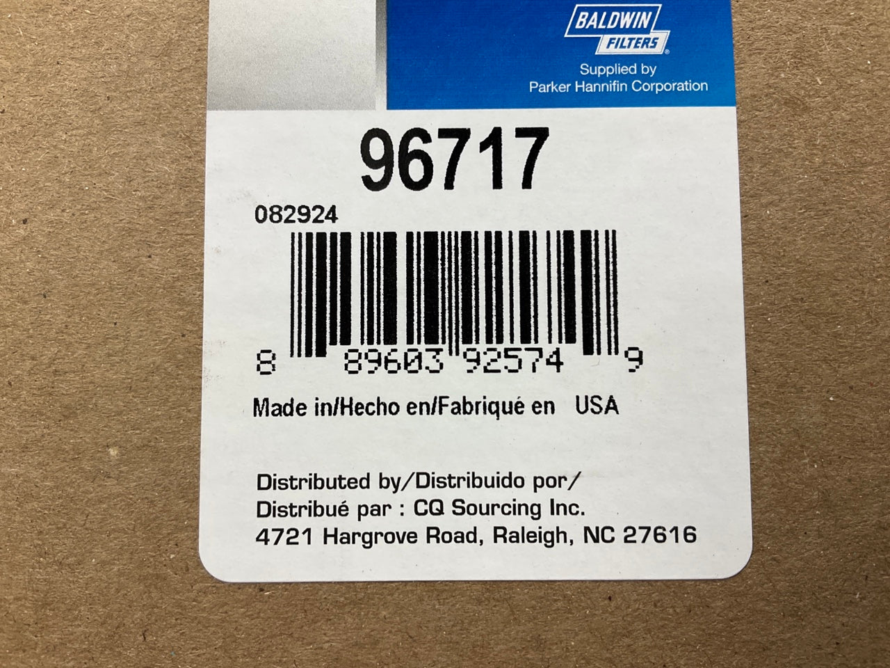 Carquest 96717 Diesel Fuel Water Separator Filter Replaces WF10447, 22094967