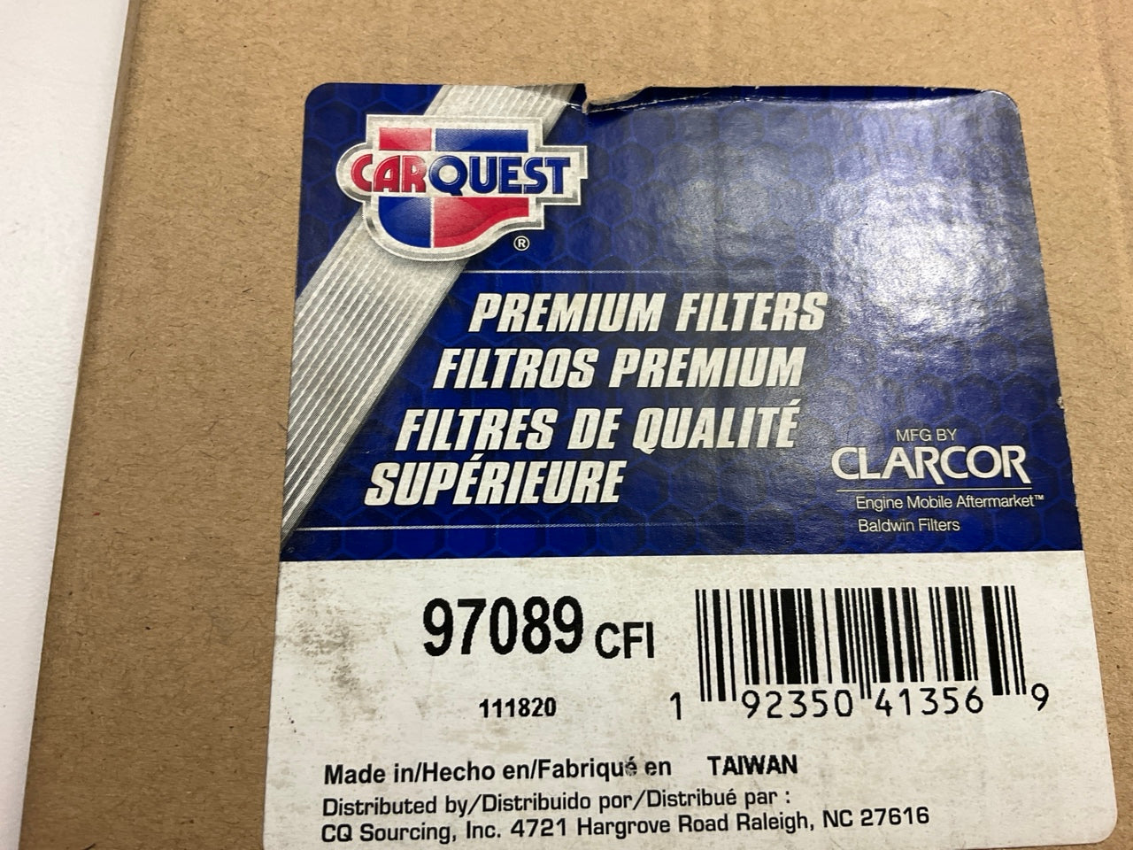 Carquest 97089 Cabin Air Filter For Komatsu ND1455301210, PA30293