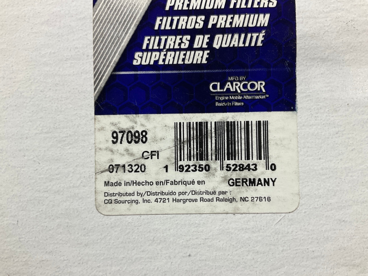 Carquest 97098 Air Filter - Replaces WA10806, WA10806, PA30119, 362-0108