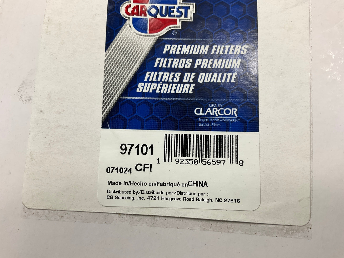 Carquest 97101 Cabin Air Filter - Replaces PA30304, 84376814, 550360, WP10360