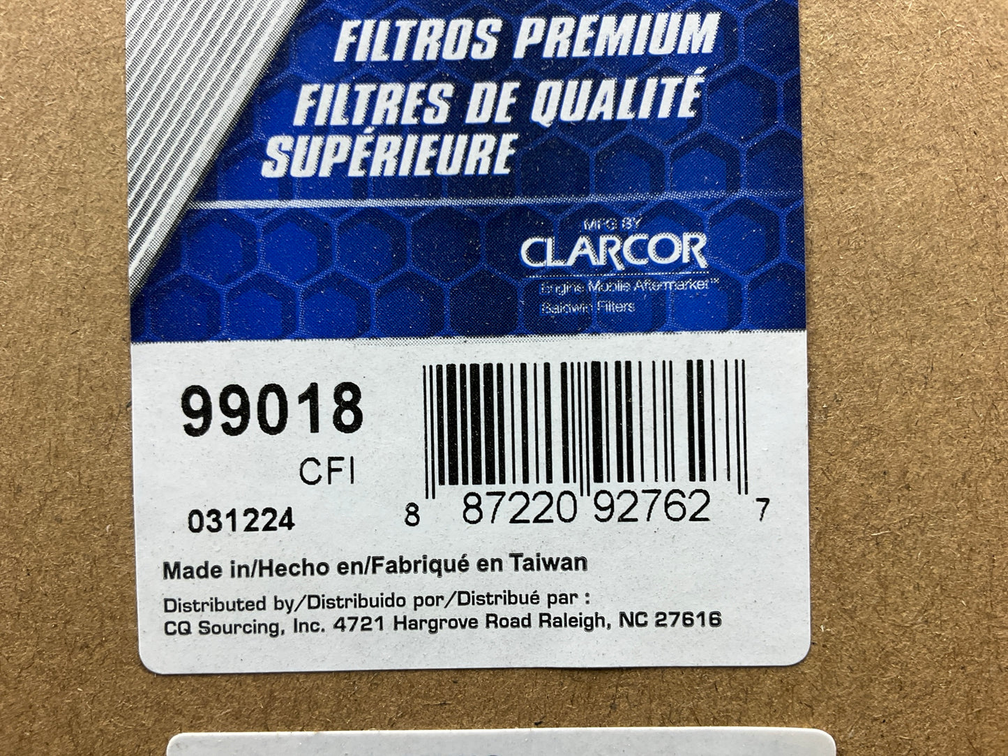 Carquest 99018 Cabin Air Filter Replaces WP10005, PA5668, AF55774, 360260A2