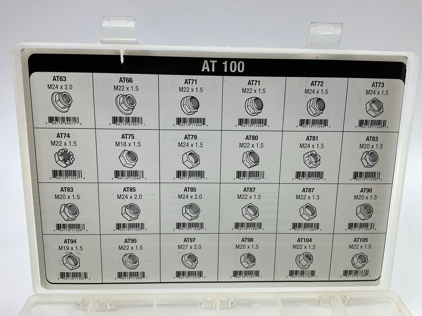Carquest AT100  Axle Spindle Nut Assortment Kit For Domestic & Import