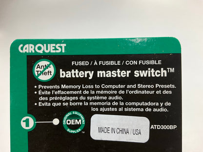 Carquest (by Littelfuse) ATD300BP Anti-Theft Master Battery Disconnect Switch