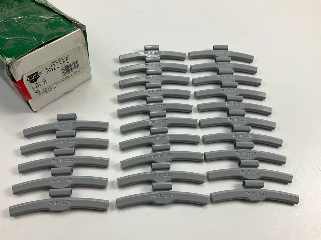 Carquest AW225FE Aw-Series Coated Steel (Fe) 2.25 Oz Wheel Weights, 25 / Pack