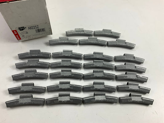 Carquest AW225Z  2-1/4 Oz AW Type Wheel Weights, Zinc, 2.25 Oz - Pack Of 25