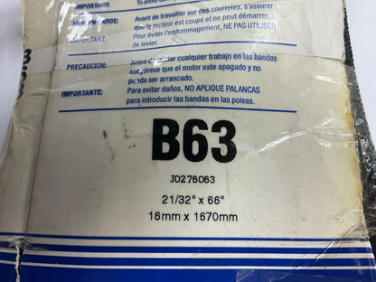 Carquest B63 Industrial Accessory Drive Belt - 21/32'' X 66''