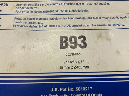 Carquest B93 Industrial Accessory Drive Belt - 21/32'' X 96''