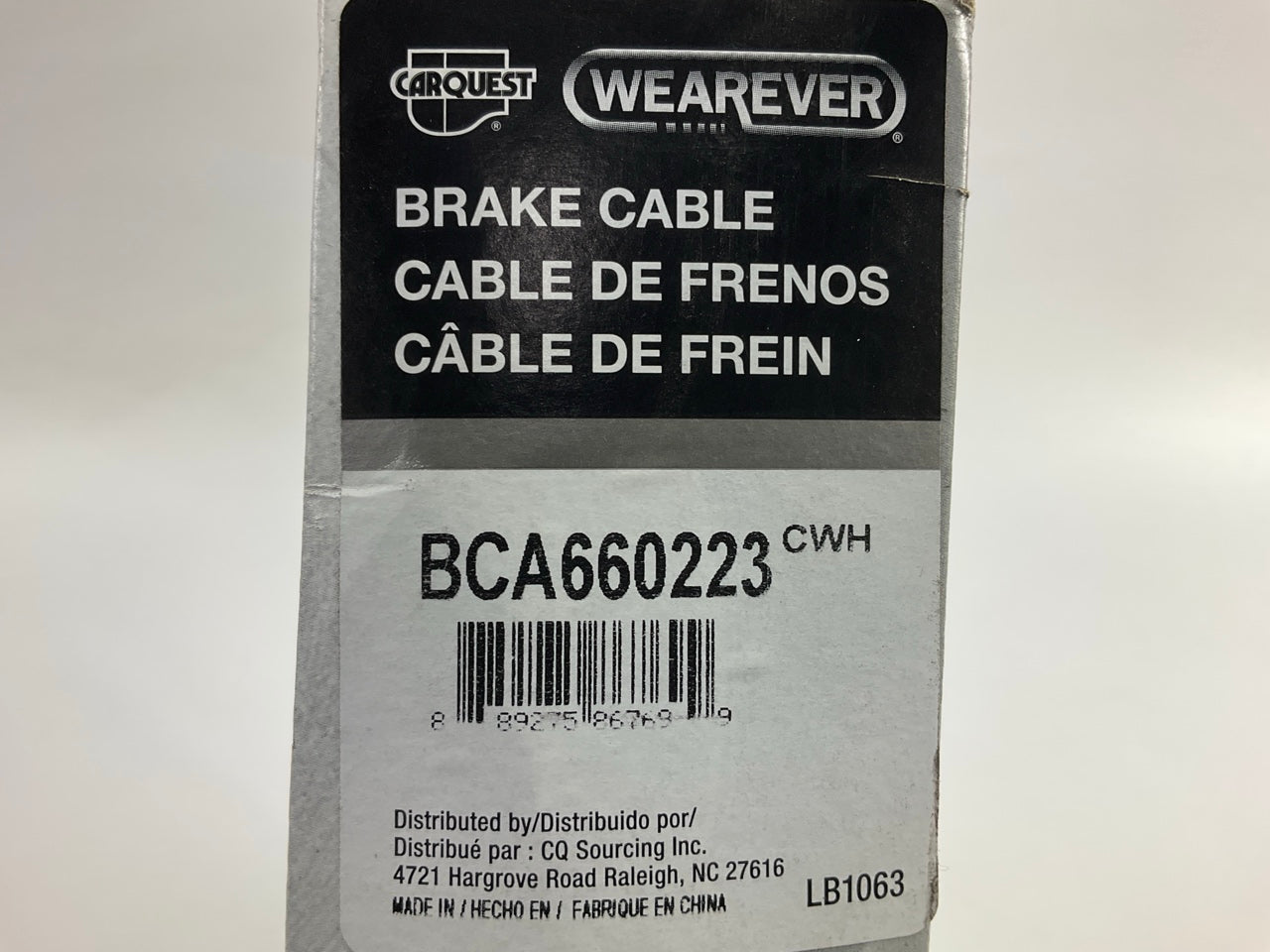 Carquest BCA660223 Rear Right Passenger Side Parking Brake Cable