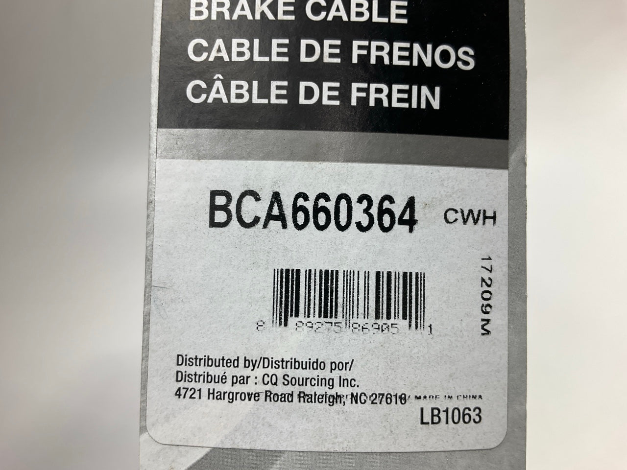 Carquest BCA660364 Intermediate Parking Brake Cable