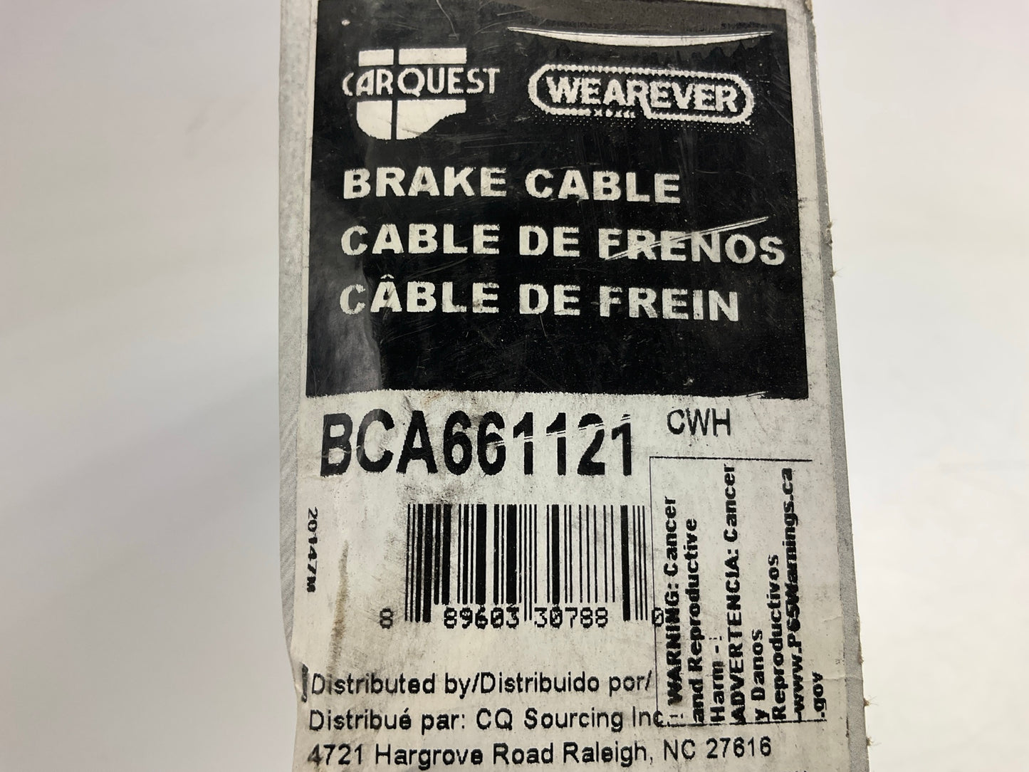 Carquest BCA661121 Rear Left Parking Brake Cable For 2003-2004 Dodge Dakota 4WD