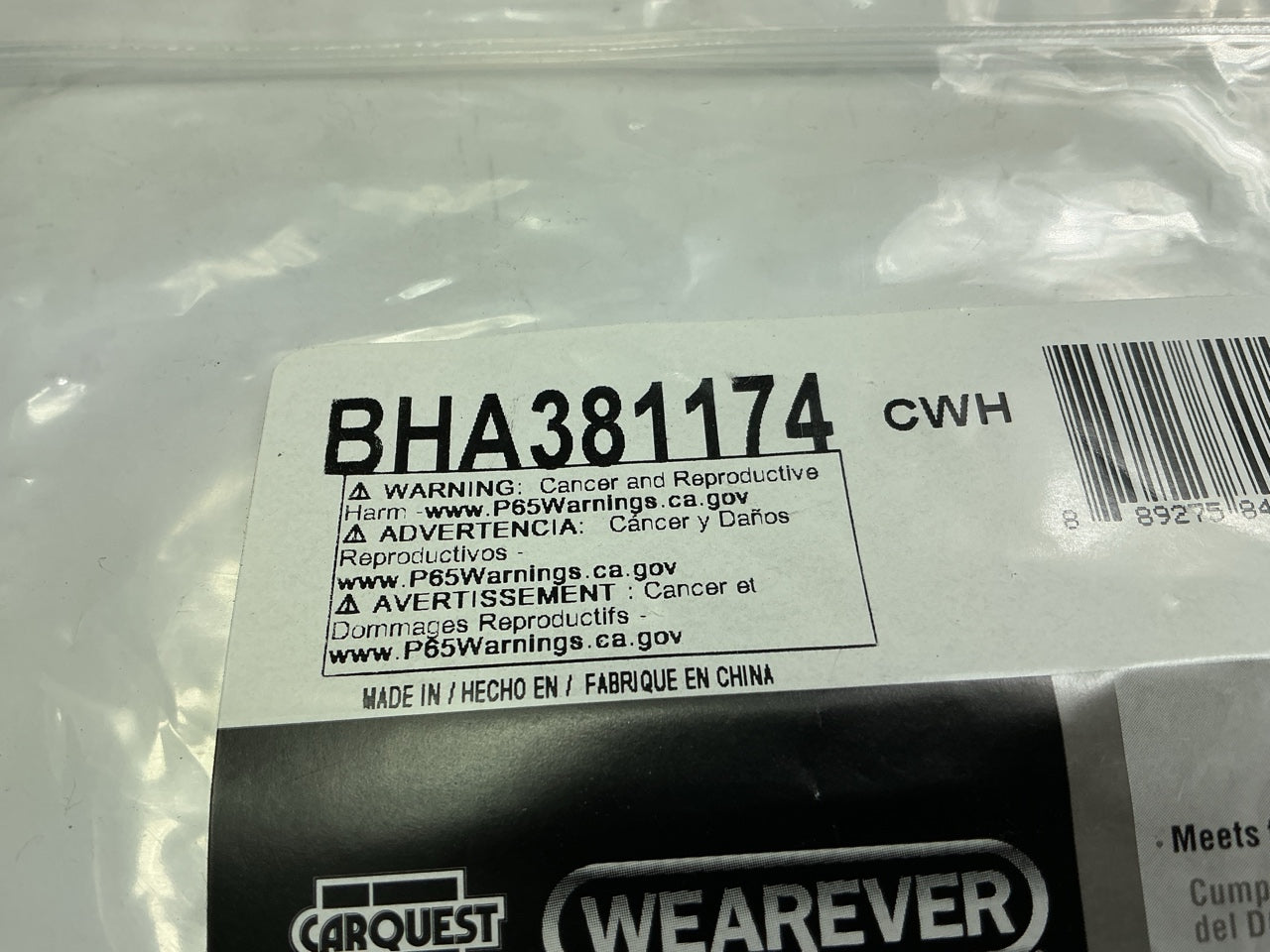 Carquest BHA381174 Front Brake Hose - RWD ONLY